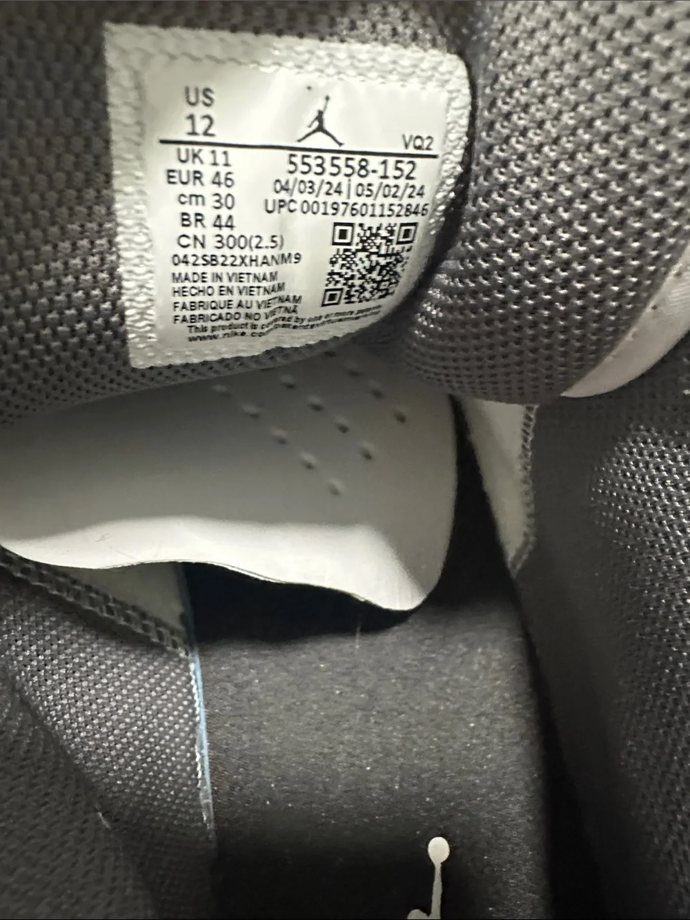 ❤️ Jordan 1 Low Iron Grey Shoe